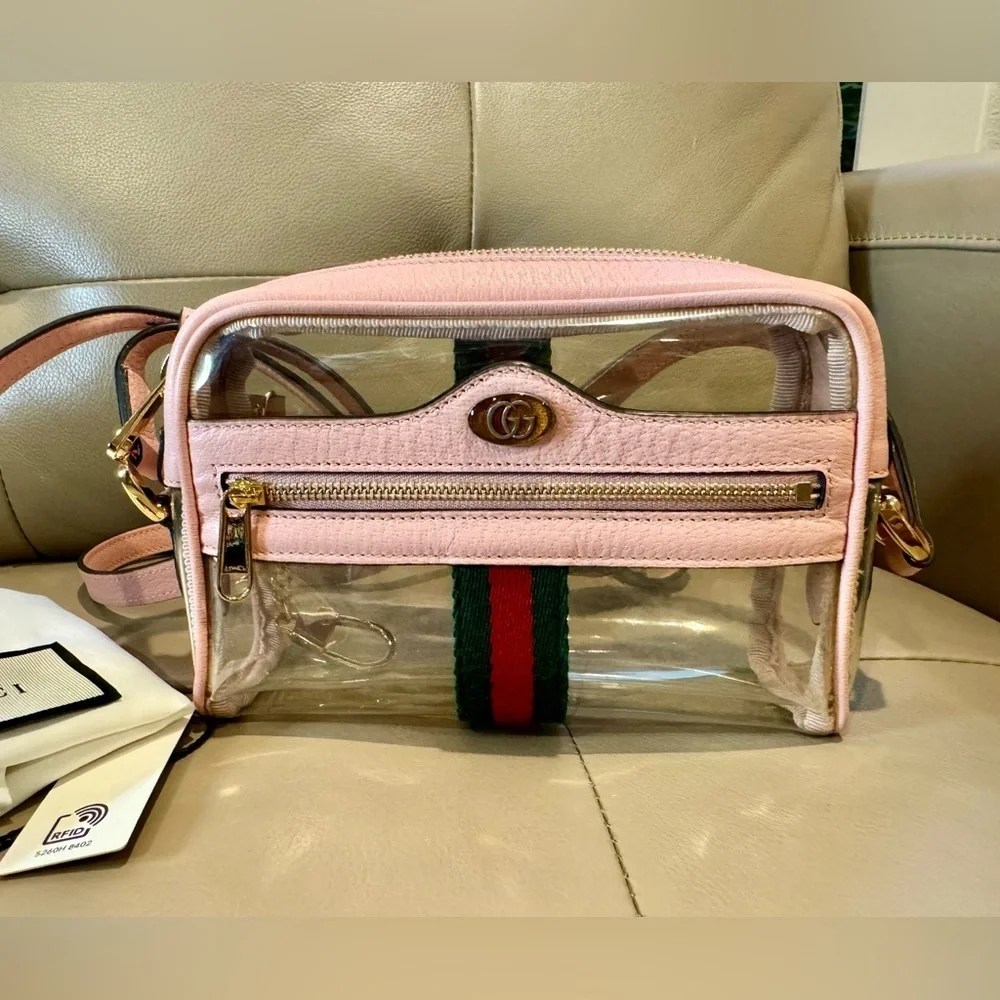 RARE GUCCI Ophidia mini transparent bag - Picture 8 of 17